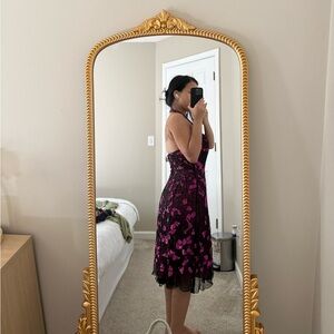 Black and Pink Floral Dress